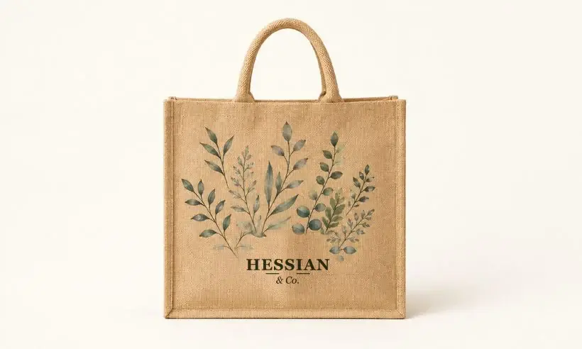 Botanical Leaf Motif Tote