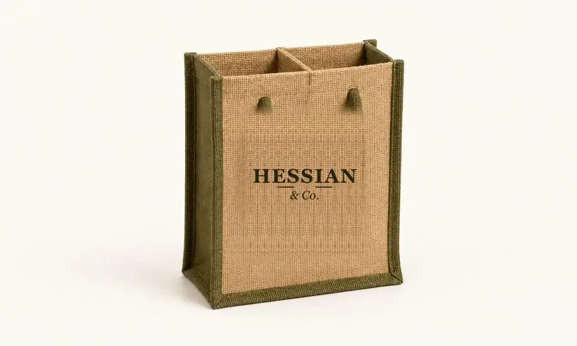 Two-Bottle Jute Carrier