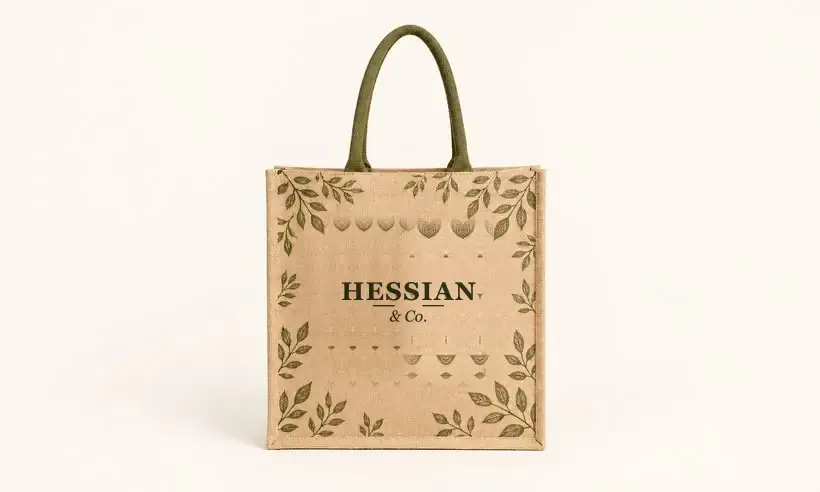 Leaf-Print Grocery Tote